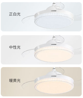 LED 조명과 음성 제어로 금색의 지능형 천장 팬